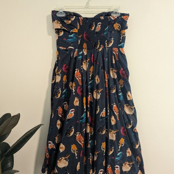 Anthropologie sweetheart bird dress with POCKETS - Picture 7 of 8